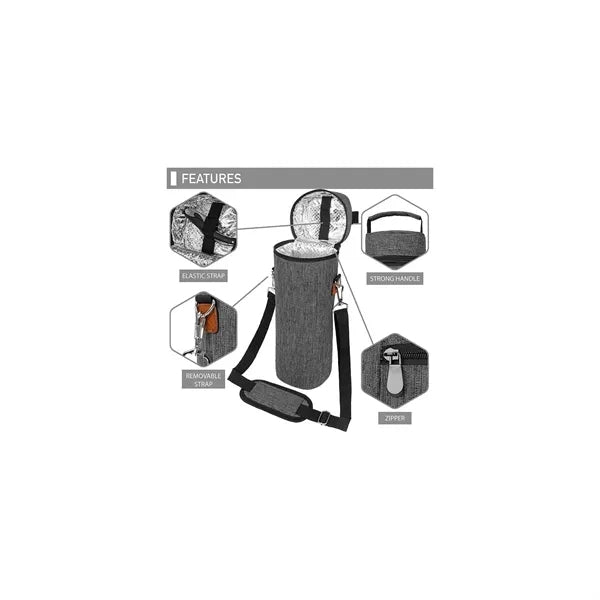 Eco-Friendly Single-Bottle Wine Tote With Strap