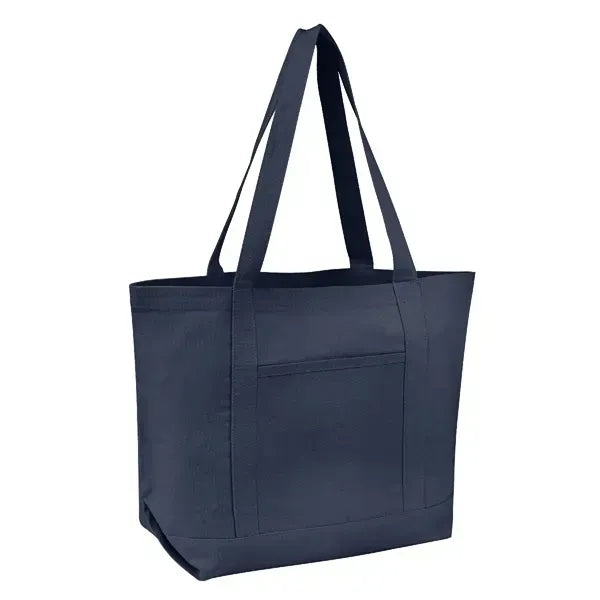 Durable Canvas Shopping Tote Bag with Long Handles