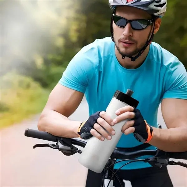 24 oz Sports Water Bottle With Plastic Lifter Cap