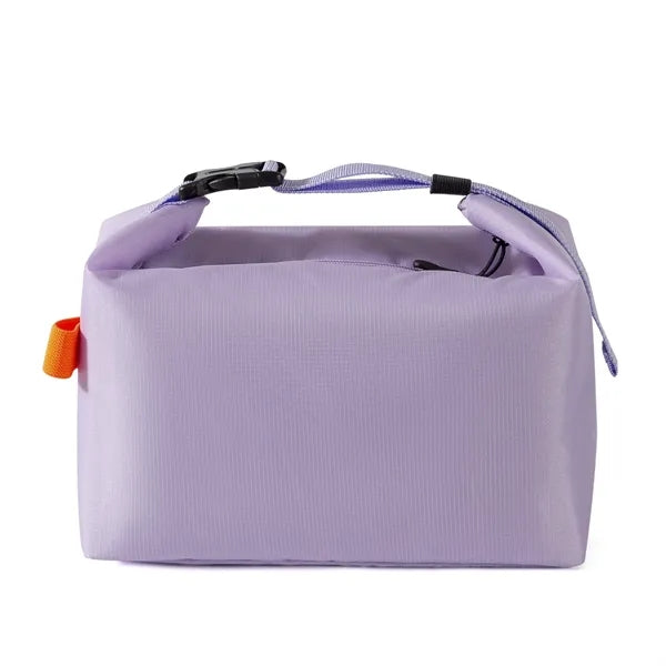 Foldable PEVA Insulated Lunch Cooler Bag with Buckle Handle