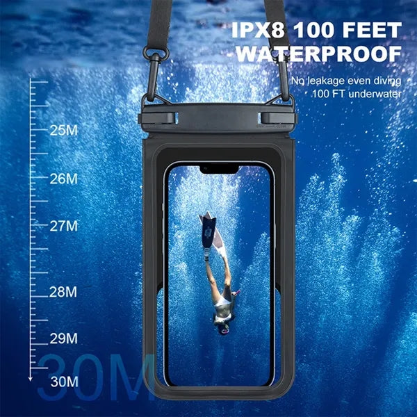 Dual Pocket Waterproof Phone Pouch Touch Screen Case