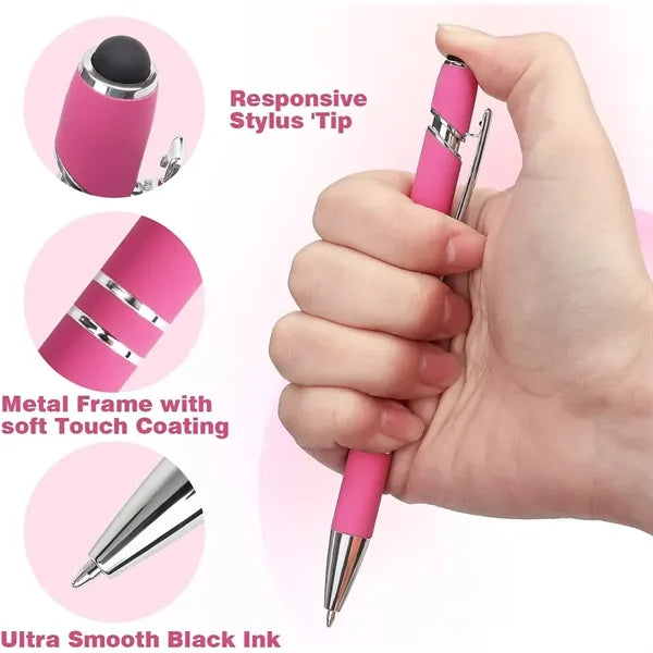 2 In 1 Stylus Ballpoint Touchscreen 0.5mm Black Ink Gift