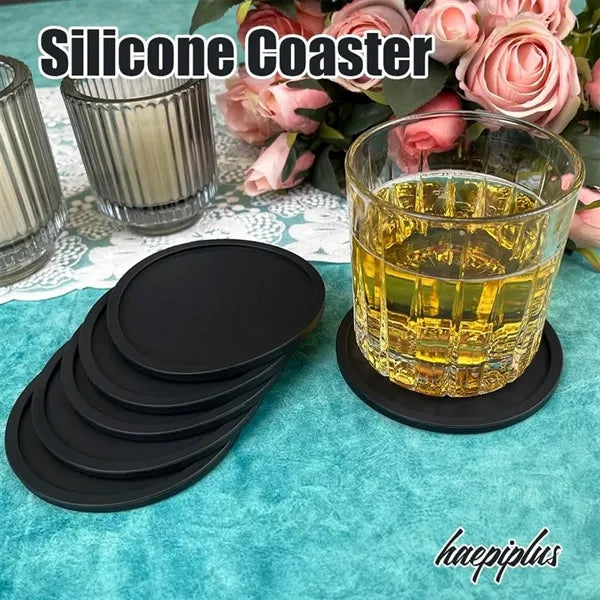 12 Pcs 4 Inch Silicone Coasters Holder Rack Heat Resistant
