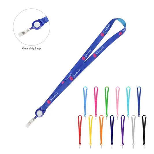 Polyester Lanyard Combo with Retractable Badge Reel
