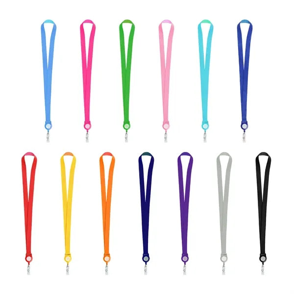 Polyester Lanyard Combo with Retractable Badge Reel