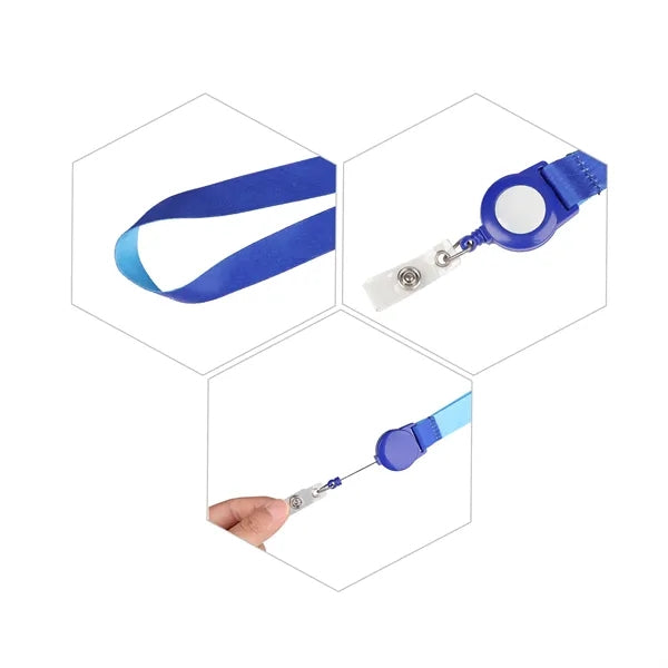 Polyester Lanyard Combo with Retractable Badge Reel