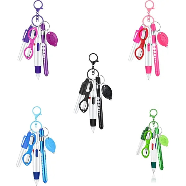 6in1 Retract Ballpoint Flashlight Scissors Marker Nurse