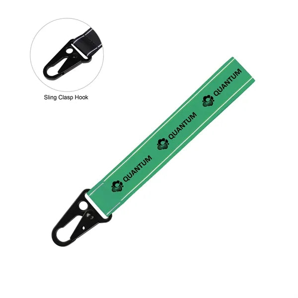 1" Nylon Wrist Lanyard Keychain Strap with Carabiner Clip