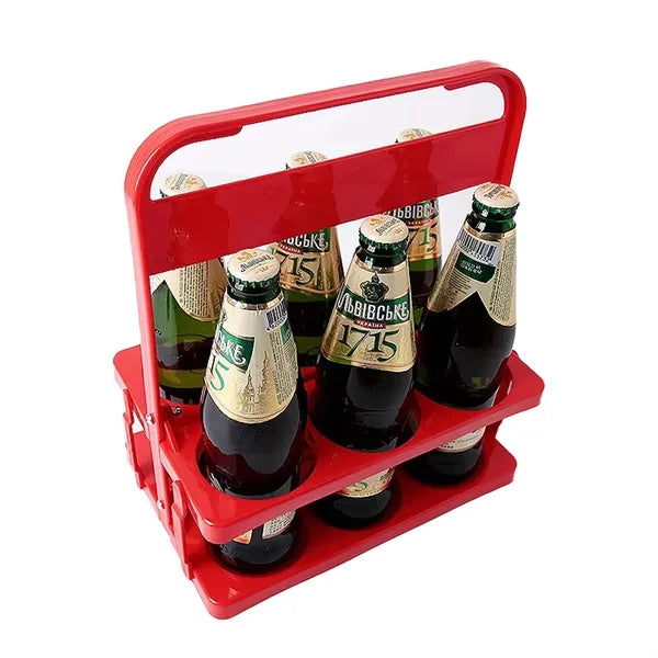 Foldable 6 Beer Collector Bottle Carrier