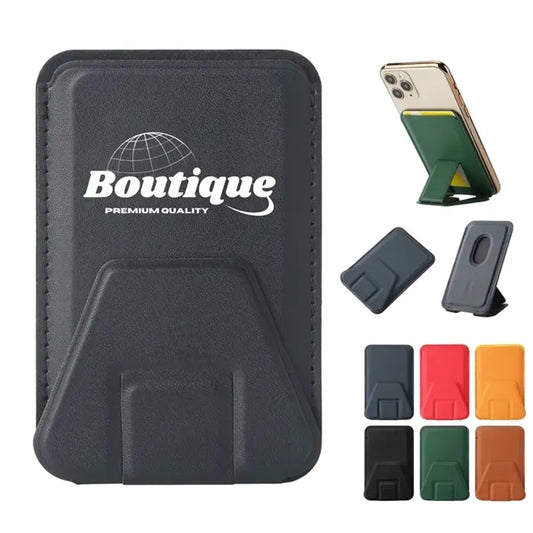 Magnetic Phone Wallet Stand PU Leather Foldable Holder