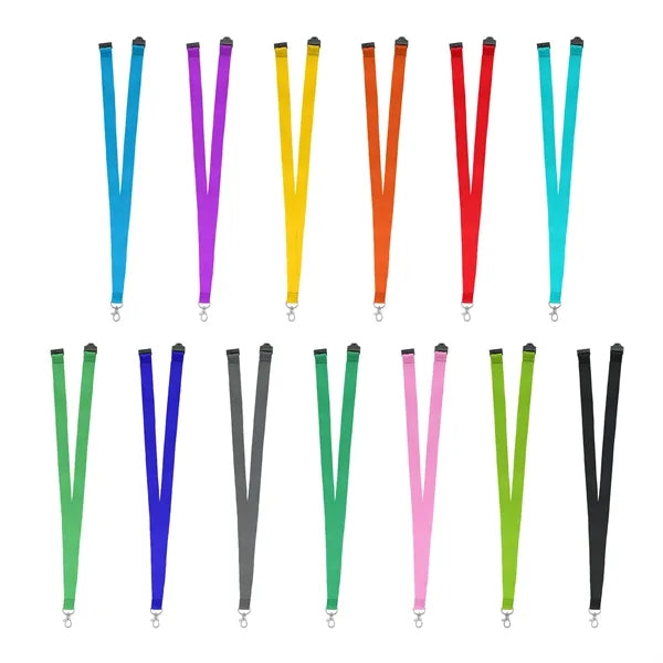 3/4" Polyester Safety Breakaway Lanyard W/ Swivel Hooks
