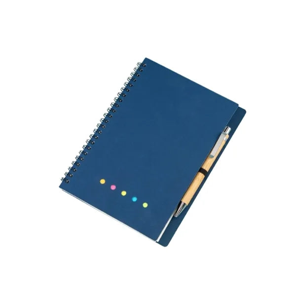 A5 Spiral Sticky Notes Notebook Custom Kraft Cover