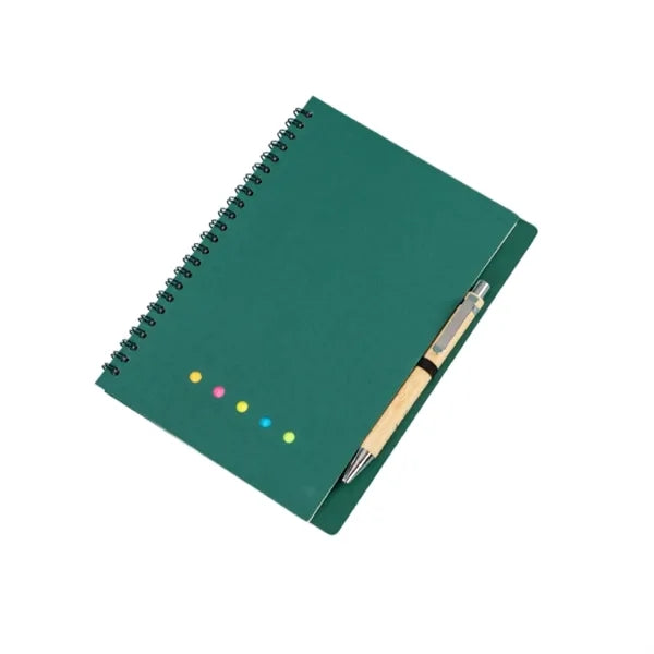 A5 Spiral Sticky Notes Notebook Custom Kraft Cover