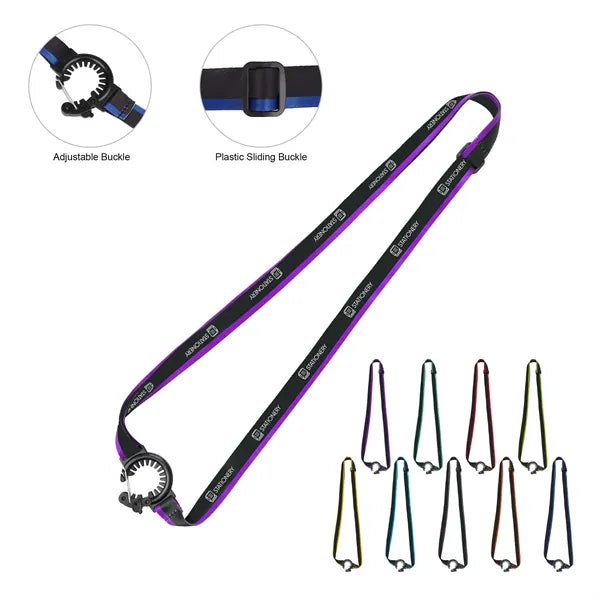 62.5" Polyester Adjustable Water Bottle Holder Lanyard Strap