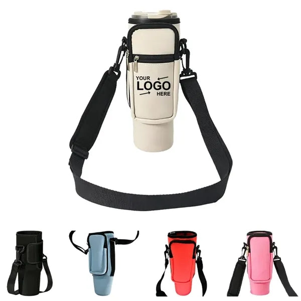 Water Bottle Sling Bag Sleeve Holder Carrier