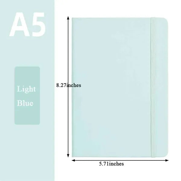 A5 Solid Color Elastic Band Business Notebook