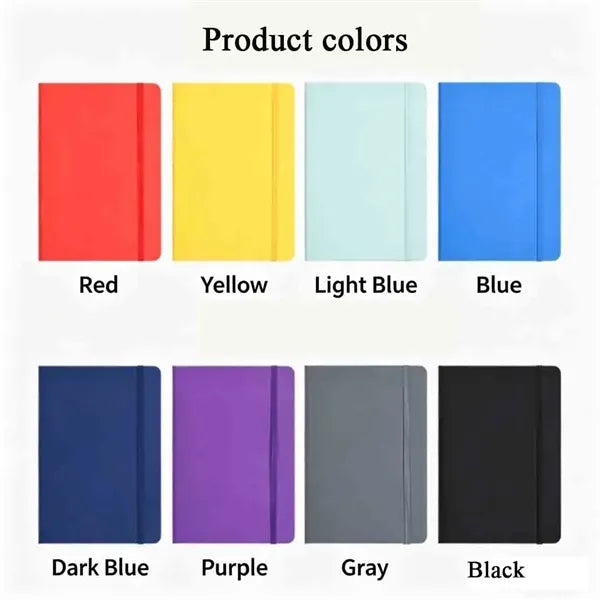 A5 Solid Color Elastic Band Business Notebook