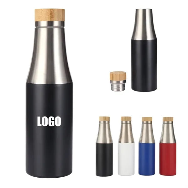 17oz Stainless Steel Water Cup with Bamboo Lid