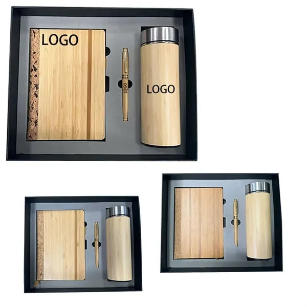 Eco-Friendly Notebook, Pen & Thermos Gift Set