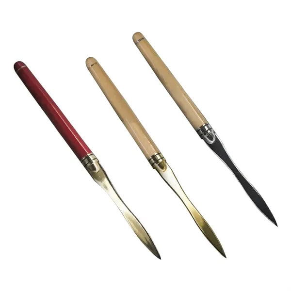 Elegant Wooden Handle Metal Letter Opener - 6.42" Long