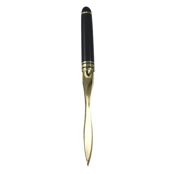 Elegant Wooden Handle Metal Letter Opener - 6.42" Long