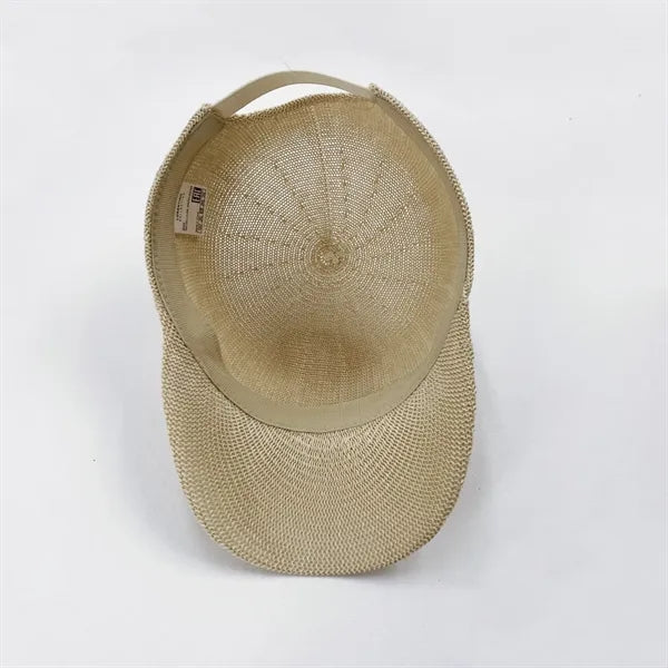 Lightweight Summer Paper Straw Baseball Cap Custom Embroider