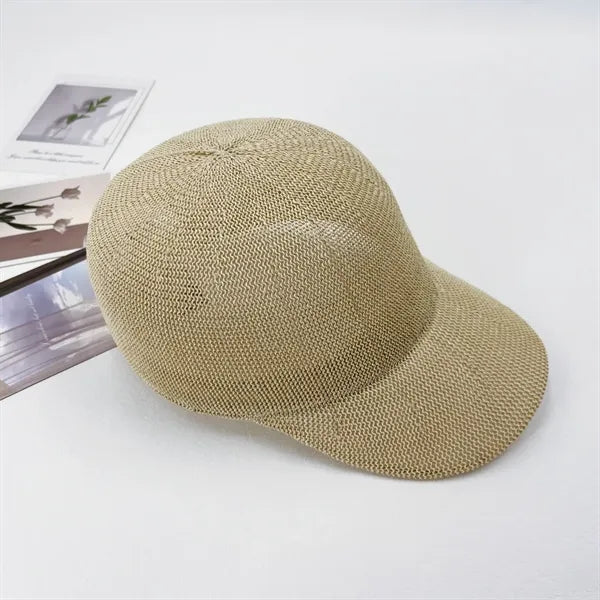 Lightweight Summer Paper Straw Baseball Cap Custom Embroider