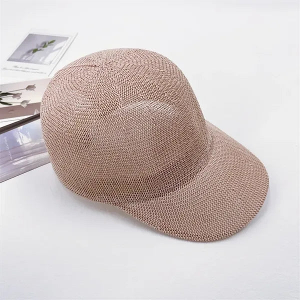 Lightweight Summer Paper Straw Baseball Cap Custom Embroider