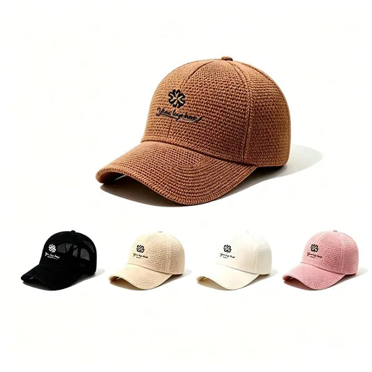 Lightweight Summer Paper Straw Baseball Cap Custom Embroider