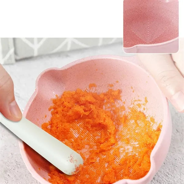 Manual Baby Food Grinder and Complementary Feeding Tool Set