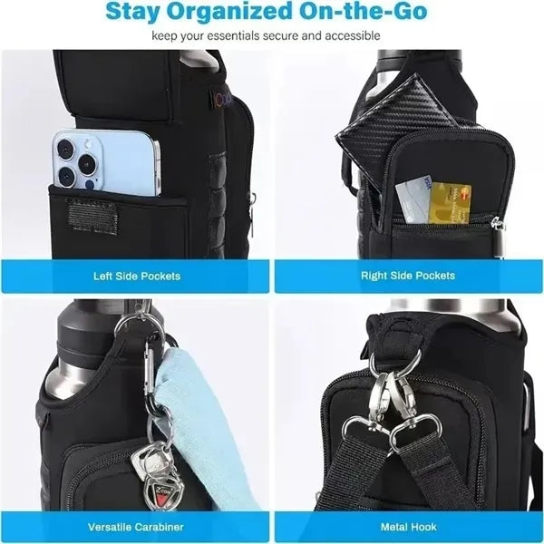 Magnetic Gym Bag Water Bottle Carrier Holder