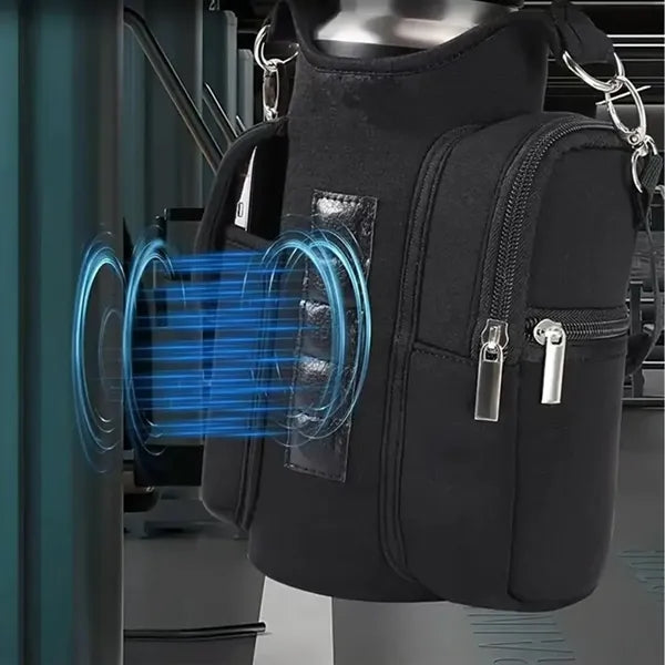Magnetic Gym Bag Water Bottle Carrier Holder