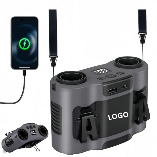 20000mAh Dual-Waist Fan with Lanyard