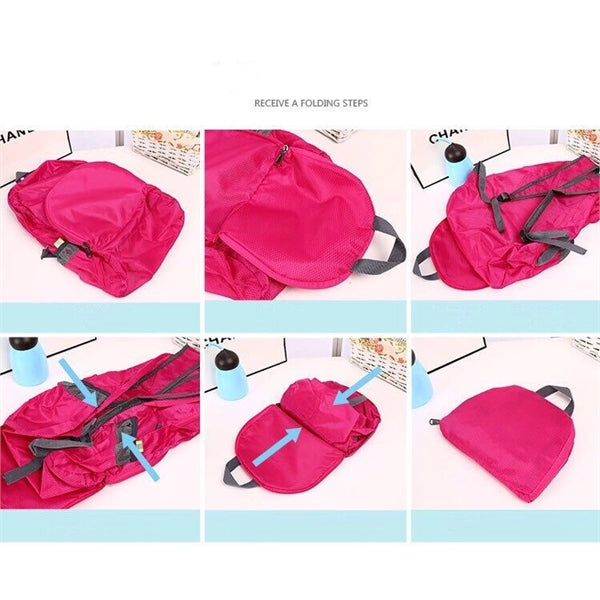 Waterproof 420D Oxford Fabric Foldable Travel Backpack