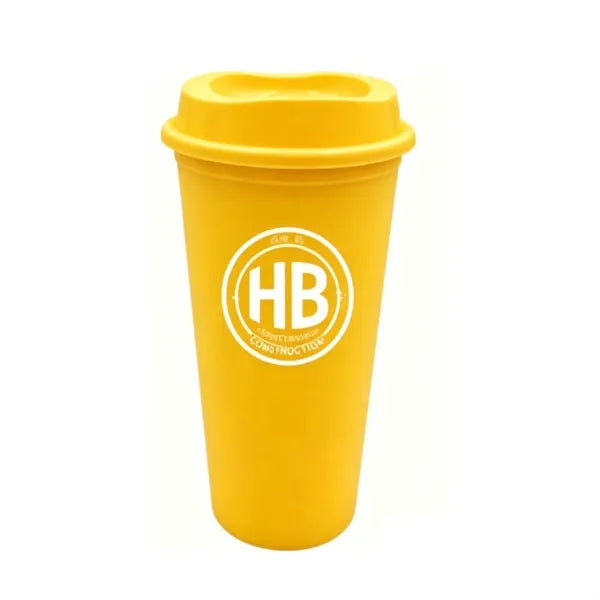 16-ounce single-layer polypropylene plastic coffee cup