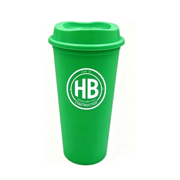 16-ounce single-layer polypropylene plastic coffee cup