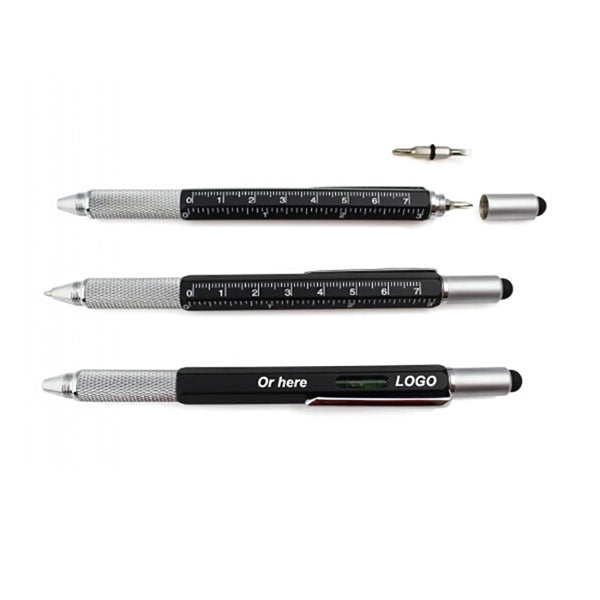 Multi- Tool Level Pen With Ruler Stylus Pen