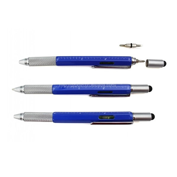Multi- Tool Level Pen With Ruler Stylus Pen