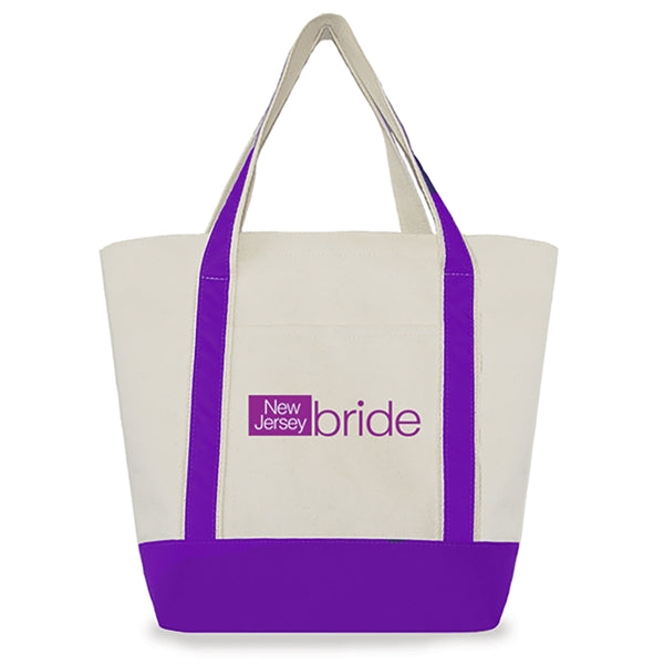 Small Two Tone Tote - Canvas with Nylon Trim