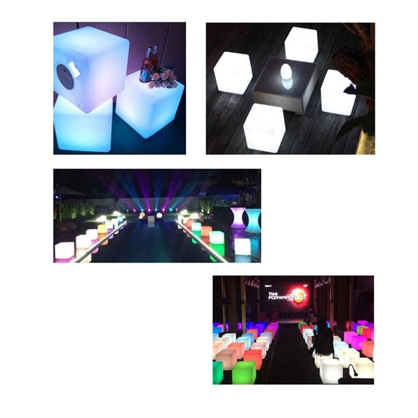 Flashing Luminous Fluorescent Cube Stool Chair Show Rack
