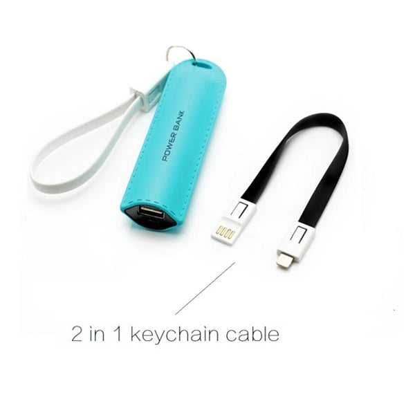Phone Power Bank Charger Key Strings Keychain 2000mAh