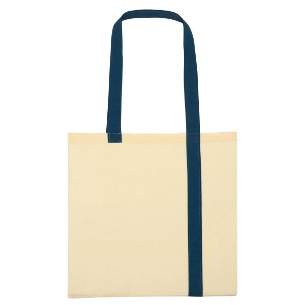 Striped Economy Cotton Canvas Tote Bag