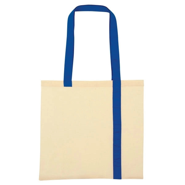 Striped Economy Cotton Canvas Tote Bag