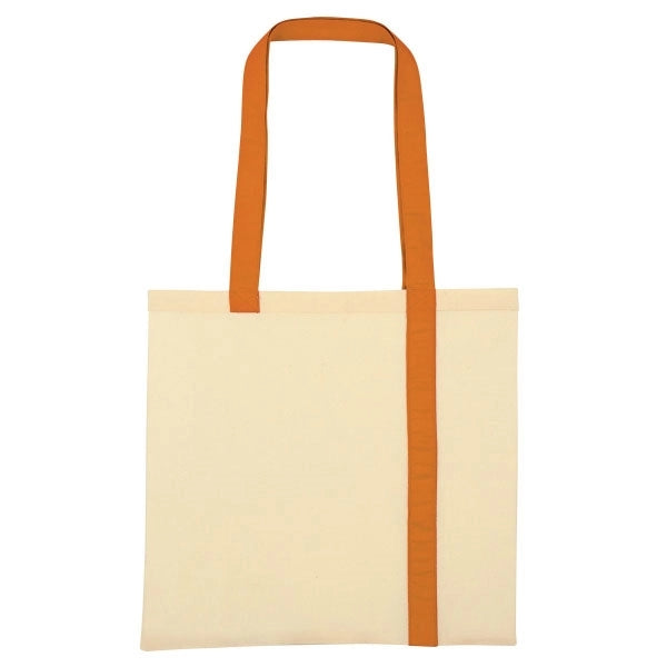 Striped Economy Cotton Canvas Tote Bag