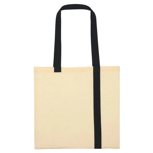 Striped Economy Cotton Canvas Tote Bag
