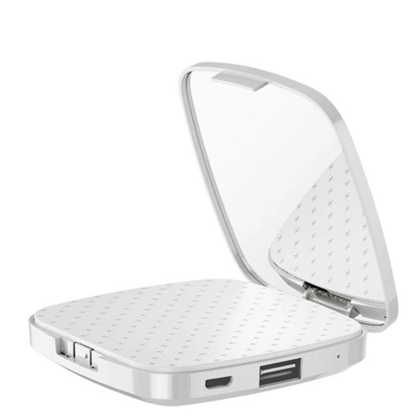 2000mAh Cosmetic Mirror Phone Power Bank Charger