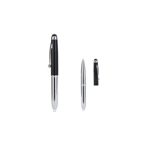 Three In One Stylus Metal Pen With Flashlight