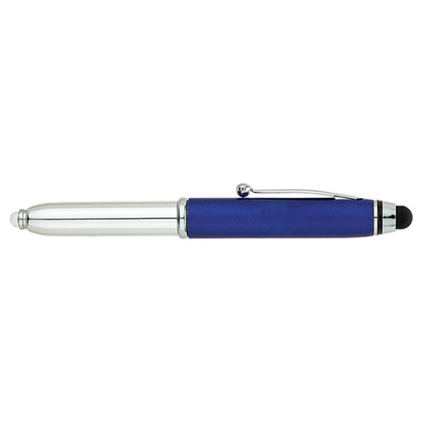 Three In One Stylus Metal Pen With Flashlight