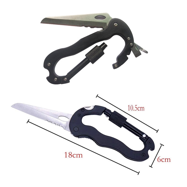 Multitool D Shape Camping Carabiner