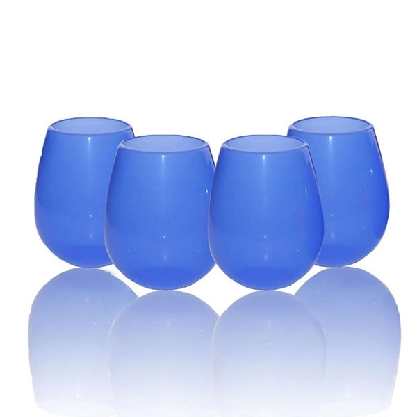 12 oz. Transparent Stemless Unbreakable Silicone Wine Cup